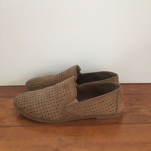 Suede Loafers in Camel